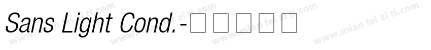 Sans Light Cond.字体转换